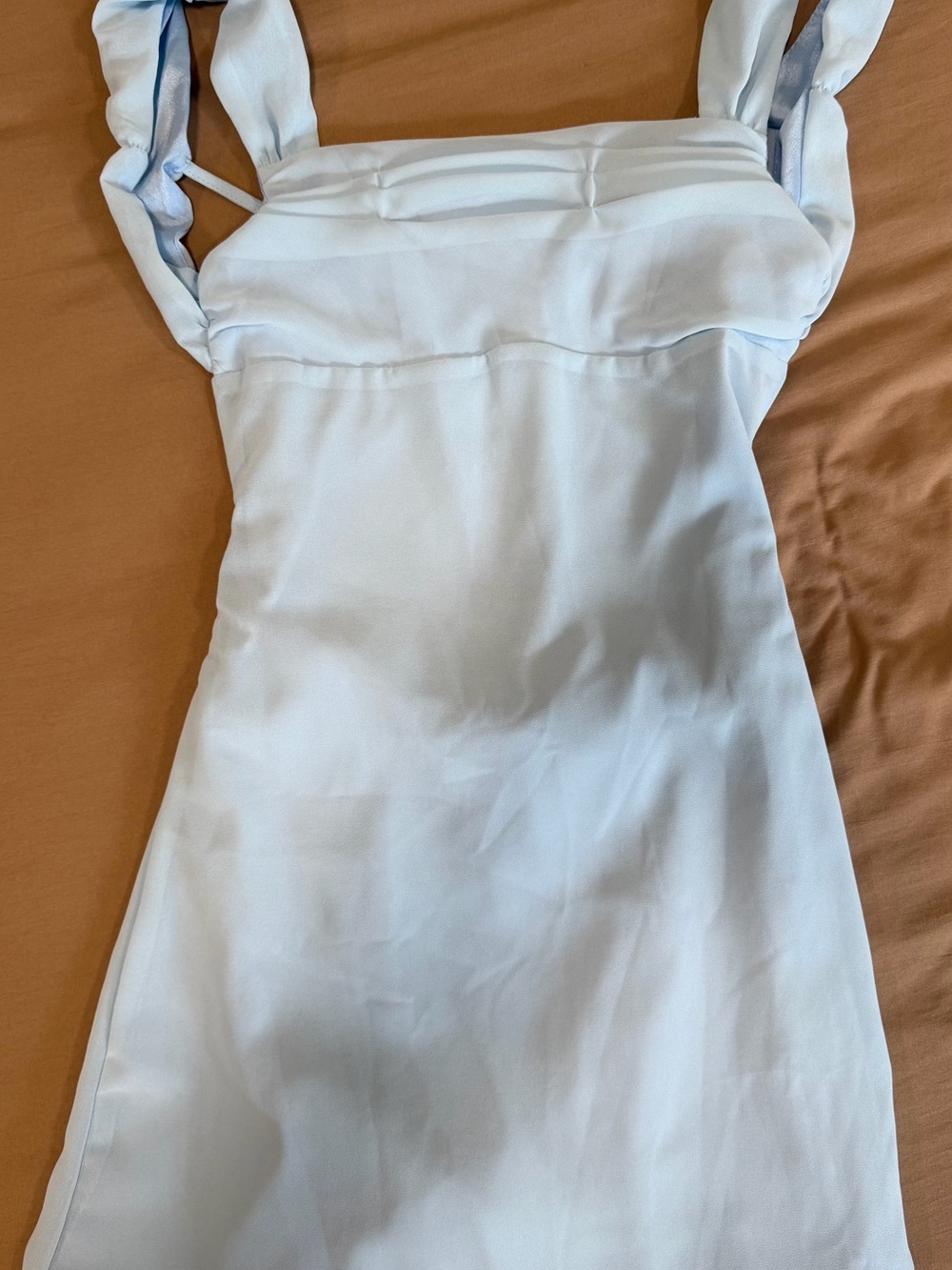 SHEIN Light Blue Mini Dress with Tie Straps